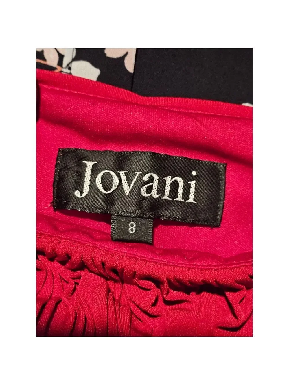 Jovani Red One Shoulder Dress with Silver Chain Rhinestone Strap Size 8 - Picture 11 of 17